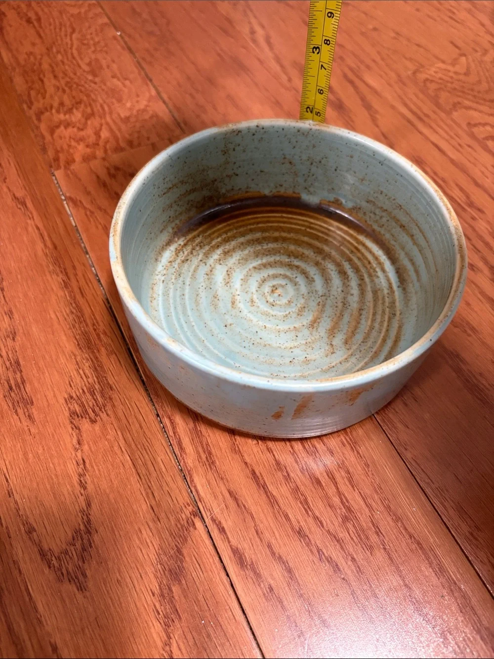 Bonna Coral Series 13cm Light Blue Bowl with Brown Swirls
